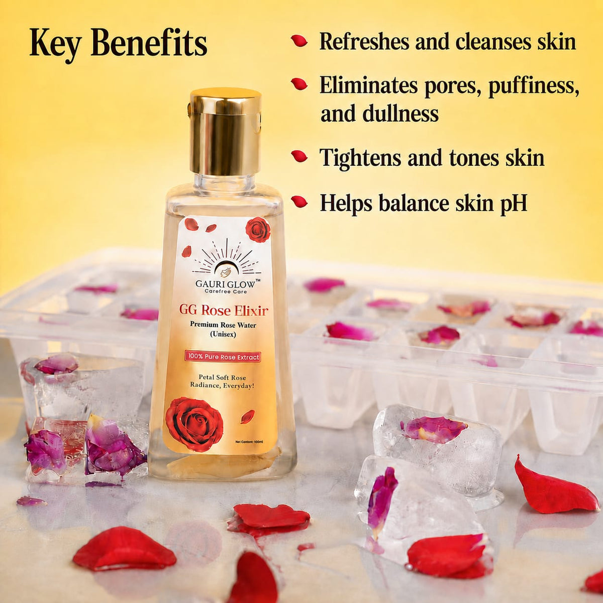 GG Rose Elixir Ice Toner - Gauri Glow